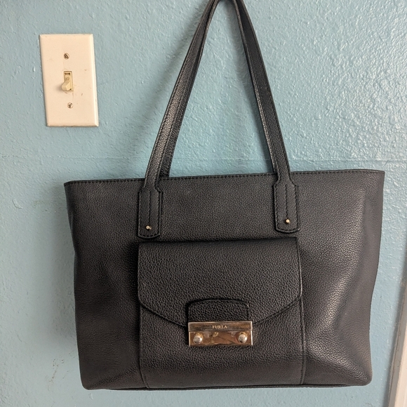 Furla Black Leather Tote Bag - Picture 3 of 8
